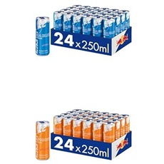 Set: Red Bull Energy Drink Sea Blue Edition, EINWEG (24 x 250 ml) + Red Bull Energy Drink Apricot Edition, EINWEG (24 x 250 ml)