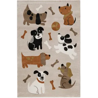Kinderteppich , Multicolor , Textil , Hund , rechteckig , 140x200 cm , Oeko-Tex® Standard 100 , für Fußbodenheizung geeignet, in verschiedenen Größen erhältlich, pflegeleicht, strapazierfähig , Teppiche und Böden, Teppiche, Kinderteppiche