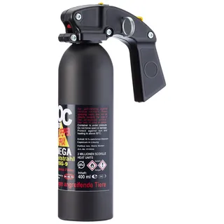 Pfefferspray OC 5000 Mega Weitstrahl (Jet) mit Pistolengriff zur Heimverteidigung - 400ml