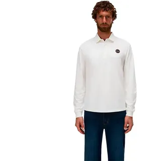 Napapijri Badge Langarm-polo - White Heron - M