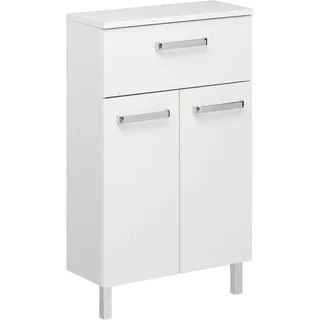 Saphir Unterschrank Quickset 2 Türen, 1 Schublade 50 x 81 x 20 cm Weiß