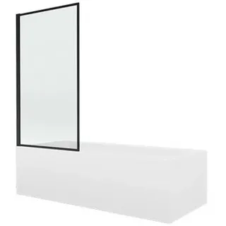 Mexen Vega Rechteckige Wanne 170 x 70 cm mit Gehäuse und 1-flügeliger Trennwand 70 cm, schwarzes Muster - 550117070X9307017070 - Weiß
