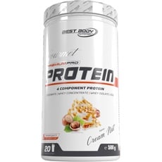 Bild Nutrition Pro Protein, Cream Nut, 4 Komponenten Protein Shake: Caseinat, Whey Konzentrat, Whey Isolat, Eiprotein, 500 g Dose