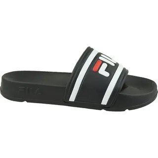 Fila Damen Badeschuhe Badelatschen Badeschlappen Slipper Morro Bay, Farbe:Schwarz, Artikel:-25Y black, Schuhgröße:EUR 41 - Schwarz, Rot, Weiß