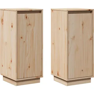 vidaXL Kinderkommode 2 Stk. 31,5 x 34 x 75 cm Kiefer massiv braun