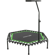 Profun Mini-Trampolin Fitness Indoor/Outdoor – Lenker verstellbar & elastisches Seilsystem für Kinder/Erwachsene (maximale Belastbarkeit: 220 lbs), grün