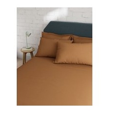 M&S Collection Cotton Rich Deep Fitted Sheet - Rich Amber, Rich Amber - 5FT