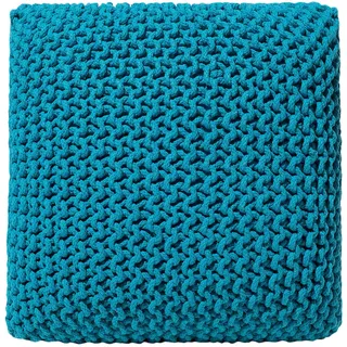 Beliani Pouf Conrad 50/50/31 cm , Blau , Textil , Rechteckig , 50x31x50 cm , Wohnzimmer, Sessel, Hocker & Hockerbänke, Poufs