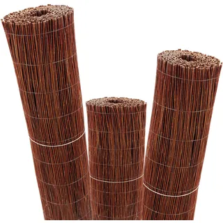 Aquagart Weidenmatte 5m x 100 cm I Sichtschutzmatte aus Weiden Natürlicher Sicht...