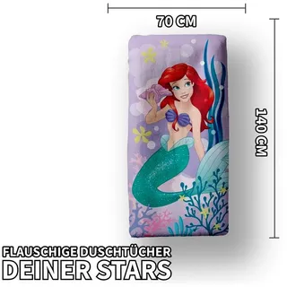 Jerry Fabrics Disney Arielle Badetuch 70 x 140 cm rosa