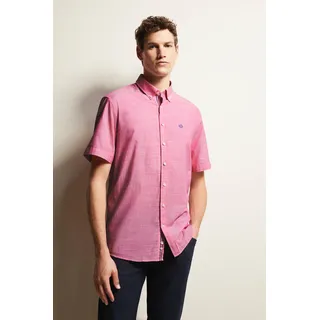 bugatti Kurzarmhemd mit Button-Down-Kragen, pink