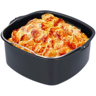 Hapivida Heißluftfritteuse Zubehör 16cm Quadratische Kuchenform Backformen Fritteuse Backform Cake Pan Pizzaform Brotbackkorb Luftfritteuse Zubehör für HD9905/01