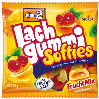fruchtsaft-fruchtgummi nimm2 Lachgummi Softies Fruchtgummi mit Vitaminen 225g