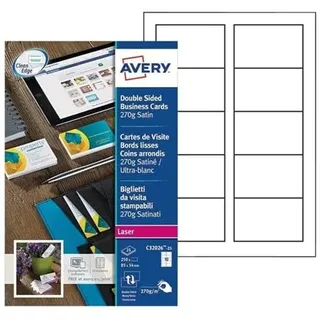 Avery Quick&Clean - business cards - 250 card(s) - 54 x 85 mm - 270 g/m2