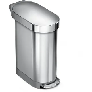 Simplehuman 45L schlanker Pedalbehälter, gebürsteter Edelstahl