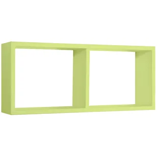 RECHTECKIGES WANDREGAL MIT 2 FÄCHERN FARBE GRÜN MOD. MORGANA