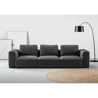 Home affaire 3-Sitzer »Cushid« Modulsofa, bestehend aus 3 Teilen, Breite 300 cm, grau
