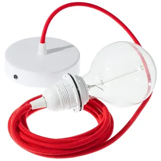 Creative Cables Rc35 50 Cm Hängeleuchte Pendel Für Lampenschirm - Fire Red / White - One Size