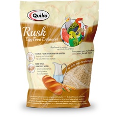 Quiko Rusk 1Kg - Spezialfutterzusatz zum Anfeuchten von Eifutter, Aufzuchtfutter und Weichfutter für Ziervögel