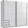 Schwebetürenschrank Emden 225 x 210 x 65 cm Weiß