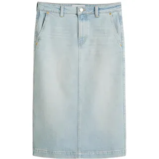 Marc O'Polo Damen Jeansrock Midi High Waist, Blau (Essential Authentic Light Blue), 30