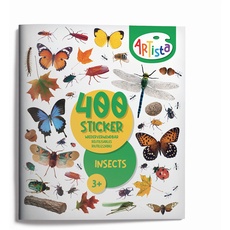 Artista 9315132 Stickerbuch Insekten, 400 naturgetreue Sticker, wiederverwendbar, für Erwachsene und Kinder ab 3 Jahren