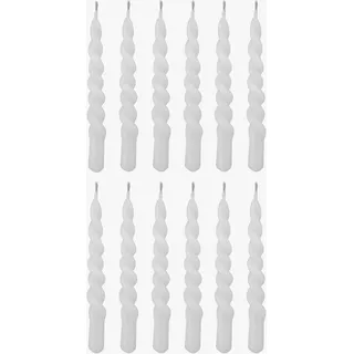 Bloomingville Twist Candles 11 cm 12 St. weiß