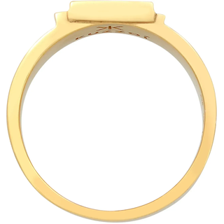 Siegelring KUZZOI "Ring Herren Siegelring Modern 925 Silber" Gr. 64, gold, Fingerringe, Herren, 64, ohne Stein, Silber 925 (Sterlingsilber), 12mm, Siegelring