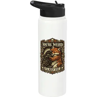 Du bist komisch, ich werde dein altes Fox Raven Hug Pärchen behalten Stainless Steel Insulated Water Bottle