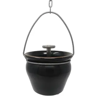 Eliga Aroma-/ Aufgusstopf schwarz für Sauna mit Tropfventil
