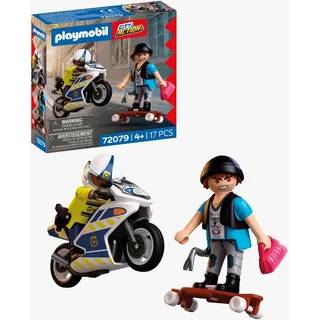 Playmobil City Action Verfolgungsjagd mit Motorrad 72079