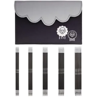 KnitPro Karbonz Starter Nadelspiel Set 6" (15cm) | 5 Größen (2mm bis 4mm)