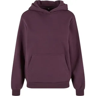 Build Your Brand Fluffy Hoodie Plum Purple S