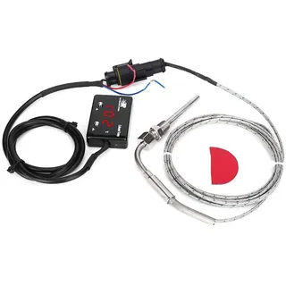 abgastemperaturanzeige,Universal Digitale Abgastemperaturanzeige mit Sensor 0-1000C Auto Auspuff Temperaturanzeige Meter Abgasmessgerät Turbo Benzin Temp Messgerät Zeiger