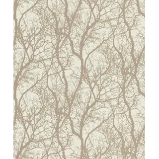 Rasch Textil Strukturtapete 0,32 m x 10 m 633245 beige/gold