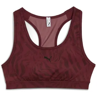 Puma 4keeps Bra Padded Ribbon Stripe Print Ruby Shimmer XS