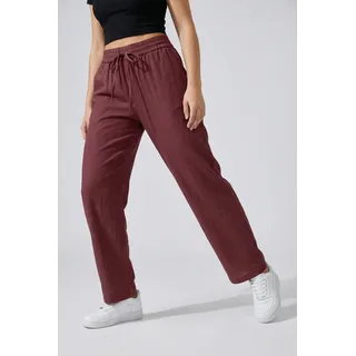 Only Onltizana Cotton Loose Hosen Oxblood Rot M