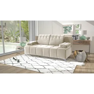 exxpo - sofa fashion Schlafcouch 3-Sitzer Beige
