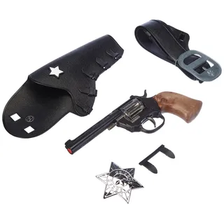 Schroedel Schrödel J.G. 1950149 Super 88 Junior: Spielzeugpistole und Pistolengürtel, in Geschenkebox, Western-Set, schwarz (195 0149)