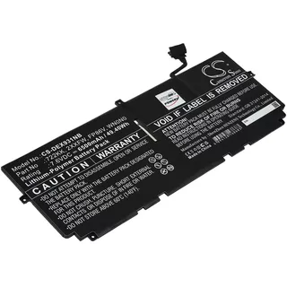 Akku passend für Laptop Dell XPS 13 9300 2020, XPS 13 9310, XPS 13 9380, Typ 722KK - 7,6V - 6500 mAh