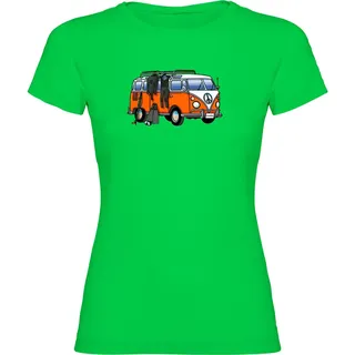Kruskis Hippie Van Spearfish Damen T-shirt Mit Kurzen Ärmeln - Light Green - 2XL