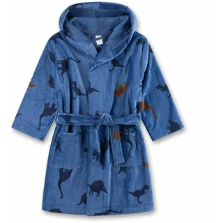 Bademantel SANETTA "Bademantel" Gr. 104, blau, 104, Obermaterial: 90% Baumwolle CO. 10% Polyester PES., Hausmäntel, Bademantel