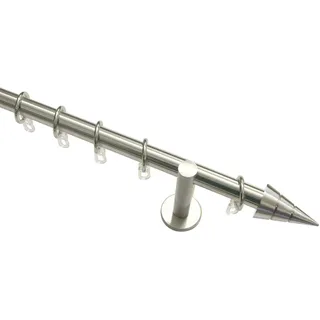 GARDINIA "Set Metall" Ø:20mm, 1-läufig Kegel Ø 20 mm Edelstahloptik 200 cm