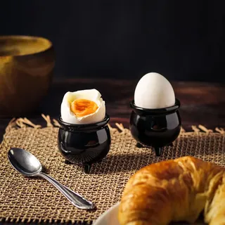 Elbenwald Harry Potter Zauberkessel Eierbecher-Set für Wizarding World Fans Herren Damen Unisex Keramik schwarz