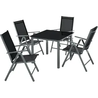 Tectake Stabia Set 5-tlg. Silber/Grau