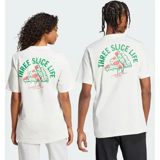adidas T-Shirt ADIDAS SPORTSWEAR "M L PIZZA TEE", Herren, Gr. M, weiß (sanftes weiß), Obermaterial: 100% Baumwolle, normal, Rundhals, Shirts T-Shirt
