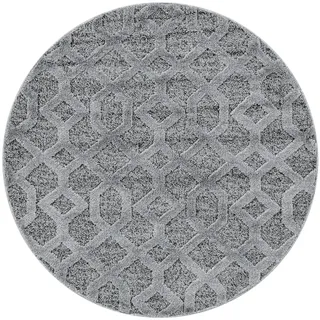Ayyildiz Hochflorteppich Pisa 4702 Grau Ø 80 cm