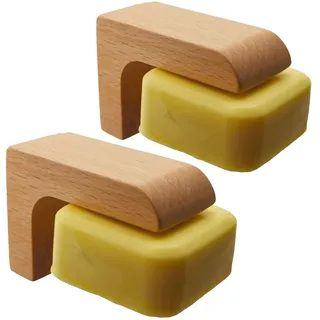 kep-mve 2 Sets magnetischer Seifenhalter aus Holz für die Duschwand, magnetischer Lufttrockner-Seifensparer, selbstentleerend – umweltfreundliche Seifenschale aus Holz für Seife und Bartshampoo-Bars