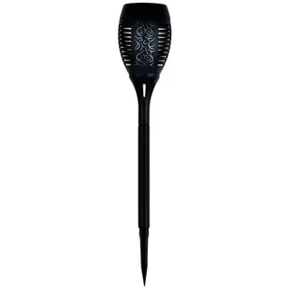 EasyMaxx Solar-Fackel mit LED-Flammeneffekt schwarz