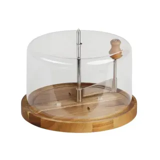 KESPER Käsehobel mit Haube, aus Akazie, Kompakter Käsehobel für besonders feine Abschnitte, 1 Stück